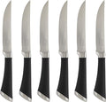 Chicago Cutlery Fusion 6 Piece Forged Premium Steak Knife Set, Cushion-Grip Handles with Stainless Steel Blades, Resists Stains, Rust, & Pitting, Kitchen Knives