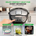 NutriChef Electric Water Boiler and Warmer - 4L/4.2Qt Stainless Steel Electric Hot Water Dispenser w/Rotating Base, Auto Shut Off, Safety Lock, Instant Heating for Coffee & Tea (NCHUB24)