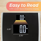 EatSmart Precision Digital Bathroom Scale for Body Weight – Extra-Wide Platform, High-Visibility Display, Ultra-Durable Design for Home, Pets, Luggage & More, 550 LB High Capacity, Black
