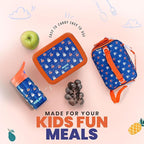 YOLAY Bento Box for Kids Lunch Box Leak-Proof, 5-Compartment Lunch Box Kids for Ages 3-10, Durable with Anti-Slip Base, Suitable for Schools, Outdoor and Travel (Robo)