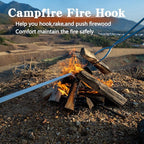 28" Stainless Steel Fire Log Tongs Firewood Grabber and Fire Poker Set,Large Fire Pit Tool Outdoor/Indoor Bonfire Campfire Backyard Deck Camping Log Grabber Safely Moves Firewood