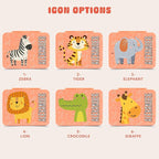 Personalized Bento Box for Kids with Safari Icon and Name - Salmon - 5 Compartments Drop-Proof Bento Box, Dishwasher Safe, Made with BPA-Free Materials, Bento Lunch Box for Kids and Toddlers