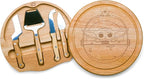 PICNIC TIME Star Wars Mandalorian Grogu Circo Cheese Board & Knife Set, Charcuterie Board Gift with 4 Stainless Steel Tools, Wooden Cutting Board for Cheese, Meat & Crackers, Housewarming (Parawood)
