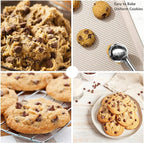 Mine Cookie Scoop, 2Tsp/10ml/0.34oz Cookie Scoops for Baking, 18/8 Stainless Steel Cookie Scooper for Baking, Cookie Dough Scoop with Non-slip Grip (Mint)