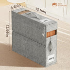 6Pack Sheet Organizers and Storage - King/Queen Size Sheet Storage Organizer with Window, Foldable & Dustproof Sheet Organizer for Linen Closet for Summer Blankets & Sheet Sets,Grey