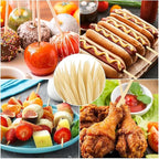 HANSGO Wooden Candy Apple Sticks, 5 mm 6.25 inch Bamboo Skewers for Caramel Apple Cotton Candy Sticks Lollipop BBQ Corn Dog, Fall Harvest Festivals Party Favor