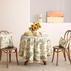 patdrea Designer Vintage French Small Table Cloth for Round Table,Italian Floral Tablecloth,Home Cover Fall Dacorative for Kitchen,Dining,Christmas,Thanksgiving,Tea Party,Diameter 55"-Lysaniya
