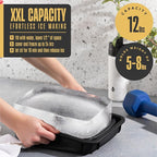 XX-Large Ice Block Mold for Cold Plunge Bath with Airtight Lid, Makes 12lb Large Ice Cubes