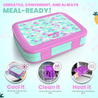 YOLAY Bento Box for Kids Lunch Box Leak-Proof, 5-Compartment Lunch Box Kids for Ages 3-10, Durable with Anti-Slip Base, Suitable for Schools, Outdoor and Travel (Scales)