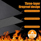 Fire Pit Mat,48-Inch Round Grill Mat for Outdoor Grill – Fire-Resistant, Waterproof & Oil-Proof Deck and Patio Protector