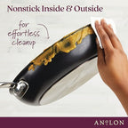 Anolon 87538 Smart Stack Hard Anodized Nonstick Frying Pan / Fry Pan / Hard Anodized Skillet - 12 Inch, Black