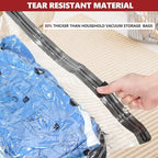 SUOCO Travel Vacuum Bags for Luggage with Portable Electric Pump, 8 Small Packing Seal Bags for Clothing Suitcase Backpack, Space Saver Compression Clothes Storage Bags