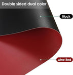 Leather Table Cover,1.8mm Thick,36x60 Inch Table Protector,Table Protector for Dining Room Table,Dining Table Cover,Dining Table Protector Rectangle(Black+Wine Red,36x60)
