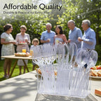 [300 Count] Clear Heavy Duty Plastic Forks, Disposable Plastic Forks, Fancy Plastic Cutlery, Elegant Disposable Forks, Plastic Utensils Set, Clear Forks Set