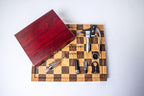 Wine Bottle Opener Set with Accessories Matte Silver in Wood Box, Aerator, Extra Screws, Foil Cutter, Pourer, Vaccu Stopper, Winged Wine Opener, Rabbit Red Wine Corkscrew Set (Matte Silver)