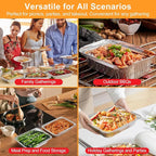 Notwoe® 100pc Disposable Aluminum Pans With Lids, 7x5(100pc) Combo Set, Disposable Baking and Cake Pan. (100 Pack w/Lids)