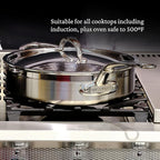 Hestan ProBond Forged TITUM - Professional Clad Stainless Steel, Nonstick, Frying Pan Set (8.5'' & 11''), Induction Compatible, Made without PFOAs