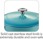 Tramontina Bestow Enameled Cast Iron Dutch Oven Pot with Lid, Round 5.5-quart, Medium Blue