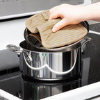 All-Clad Premium Pot Holder & Hot Pad: Heat Resistant to 500 Degrees - 100% Cotton, 10"x6.25" Hot Pad for Kitchen and Barbeque, (2-Pack), Cappuccino