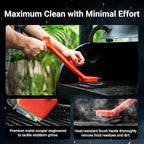 ThermoMaven BBQ Grill Brush Bristle Free - 17" Safe Steam Grill Cleaner Brush with Scraper and 5 Brush Heads for Porcelain/Gas/Charcoal Grill Outdoor Grill Barbecue Cleaner