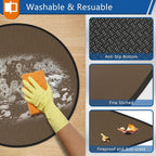 Anze 20" Tabletop Fire Pit Mat, 4 Layers Round Fireproof Mat Campatible with Solo Stove Melsa XL, Heat Resistant Small Rug for BBQ Grill, Non Slip Resuable Pad Solo Stove Accessories