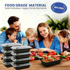 50 Pack 32 oz Meal Prep Containers Reusable BPA Free, Plastic Food Storage Containers with Lids, Leakproof Airtight To-Go Food Containers, Microwave & Freezer Safe