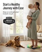 RunStar Digital Bathroom Scale for Body Weight with High Precision, Clear LED Backlight Display, Accurate Scale with 6mm Tempered Glass, 400lb