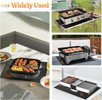 18 x 15 in Heat Resistant Grill Mats for Outdoor Grill to Protect Your Prep Table and Outdoor Grill Table, Fireproof Waterproof Oil-Proof BBQ Mat Grill Table Mat - Reusable Black (0.6mm)