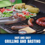 Kingsford Stainless Steel 3-Piece BBQ Tool Set | Tongs, Basting Brush, Spatula | Rust-Resistant Grilling Tools