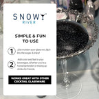 Snowy River Black, Cocktail & Margarita Sugar Rimmer - Vibrant Color Glass Rimming Sugar with Medium Crystal Texture - 8oz