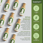SideDish Miso Caesar Dressing (Pack of 3) – Seed Oil Free Salad Dressing Made w/Avocado Oil – Refined Sugar Free, Dairy & Gluten Free Dip & Marinade – Paleo Honey Mustard Dressing for Dips, Sauces