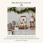 MACKENZIE-CHILDS Enamel Canister, Kitchen Storage Container with Lid, Medium, Deck the Halls