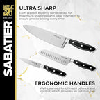 Sabatier Forged Triple Rivet Knife Block Set, 16-Piece, Black