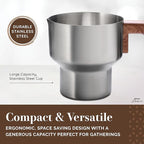 All in One 16oz Stainless Steel Electric Milk Frother | Foam Maker for Coffee | Hot and Cold Froth, Heated Milk, Hot Chocolate and More | Dishwasher Safe and Easy to Clean