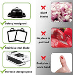 Vegetable Chopper,25 in 1 Multifunctional Food Chopper with Container,Kitchen Vegetable Slicer Dicer Cutter,Veggie Chopper Fruit Salad Potato,13 Blade Stainles Steel Blades（White）