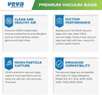 30 Pack Type CC HEPA Vacuum Bags for Oreck XL, XL5, XL7, XL21, 2000, 3000, 4000, 7000, 8000, 9000 Upright Vacuum Cleaner, Premium Hypo-Allergenic Bags
