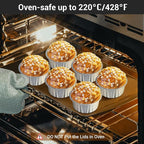 EUSOAR Silver Cupcake Liners, 200pcs 5oz Mini Cake Pans Aluminum Foil Baking Cups with Lids, Cheesecake Muffin Cups, Disposable Dessert Containers Tin for Flan Creme Brulee Souffle Custard Pudding