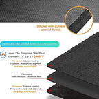 UBeesize Large 76x48 inches Under Grill Mat for Outdoor Grill,Double-Sided Fireproof Grill Pad for Fire Pit,Indoor Fireplace Mat Fire Pit Mat,Oil-Proof Waterproof BBQ Protector for Deck and Patio