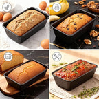 Wrenbury Large 2lb Loaf Pan for Baking Bread - Non Stick 2 lb Banana Loaf Tin - Toughened Wide Carbon Steel 2 Pound Cake Tray - 9.5"