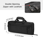 samdew Chef Knife Bag with Lockhole & 17 + 6 Slots, Chef Bag for Knife Storage, Travel Knife Roll for Professional Chefs, Knife Carrying Case Knife Carrier for Kitchen Utensils, Bag Only
