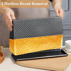 SS&CC Pullman Loaf Pan with Lid 13x4 | 2.2lb Carbon Steel Bread Pan for Homemade Sourdough & Sandwich Bread | Nonstick Bakeware, Heavy Duty & Easy Clean (Black, 2.2lb)