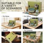 Matcha Whisk Set with Ceramic Bowl - Bamboo Whisk (Chasen), Scoop, Sifter & Holder - Complete Kit for Traditional Matcha Tea - Unique Gifts for Women, Men, Tea Lovers (Green)