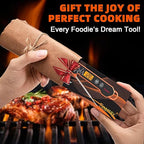 Digital Meat Thermometer Instant Read - Ultra Fast 1s Reading, Waterproof with Backlight & Motion Sensor for BBQ, Grilling, Smoker, Candy, Oil (Orange)