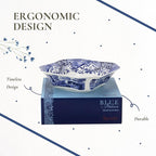 Spode Blue Italian 9.5-Inch Serving Bowl - Elegant Porcelain Tableware for Vegetables, Main Dishes, Entrees, Sides, Salads - Mix & Match Blue Patterned Rim with Dinnerware Sets, Great for Hosting