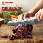 Kiritsuke Chef Knife,Upgraded 8 Inch Professional 67-Layer VG10 Damascus Japanese Chef Knife,Ultra Sharp Hammered Damascus Kitchen Knives with Octagonal Red Sandalwood Handle & Gift Box