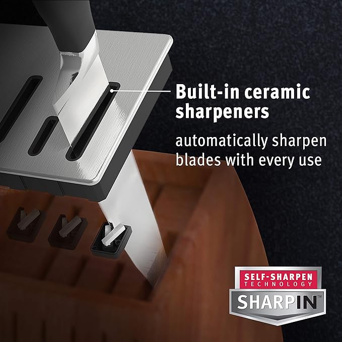Calphalon Classic Self-Sharpening Cutlery Knife Block Set with SharpIN Technology, 12 Piece