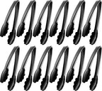 Plastic Tongs for Serving (Pack of 36) 9 Inch - Heavy-Duty Hard Plastic Reusable or Disposable Serving Tongs for Catering, Dinner Parties, Banquets, Buffets, Events, Weddings and Everyday Use, Black