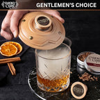 Cocktail Smoker Kit with Torch - Whiskey Smoker Kit comes with Saturn-Shaped Smoke Infuser, Culinary Torch, Cotton Bag and Wood Chips (Apple & Cherry) - Gifts for Men (Without Butane)