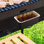 Grill Grease Catcher for Blackstone Griddle with 10 Pack Grease Cup Liners Aluminum Foil Tray Pan Drip Tray Pan for 17, 22, 28 & 36 inches Griddle (Short Hook + Long Hook)