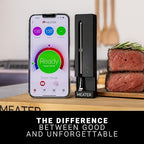 MEATER SE: Smart Bluetooth Meat Thermometer | Long-Range Wireless Probe for Oven, Grilling, Smoking, BBQ & Air Fryer | Dual Sensors & Guided Cook System | Black Charger